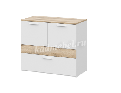 Комод Геометрия-8 (Белый/Делано светлый)