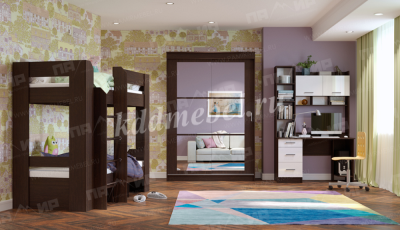 Кровать двухъярусная София 0.8 (Венге)