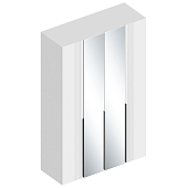 Шкаф 4ств. Вита с зеркалом 1400*520*2200 (Белый лофт/Софт айс)