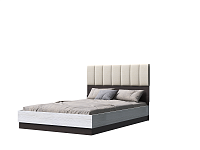 Кровать Адель 1.4 с мягкой спинкой (Дуб венге/Сосна лоредо)