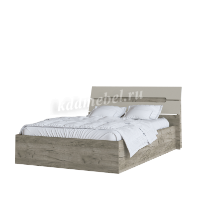 Кровать Гавана 1.4 с настилом ДСП 2С (Дуб крафт серый/Кашемир)