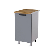Шкаф нижний 45Р кухня Марбл без столешницы (Белый/Графит)