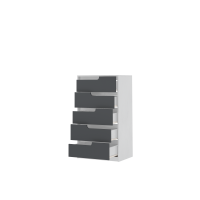 Комод откр Белый с тиснением + Графит Серый Комод откр Белый с тиснением + Графит Серый