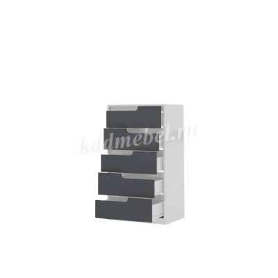 Комод Гавана (Белый/Графит серый)