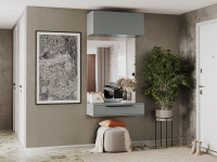 прихожая Люмьер_дуб сонома_шиншилла серая_композиция 1