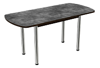 Стол обеденный ВВР раздвижной ЛДСП подстолье прямое (Камень темный) 