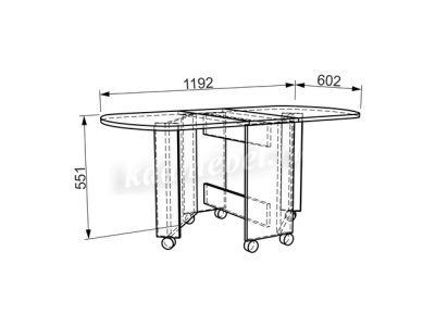 Стол журнальный (Дуб сонома)