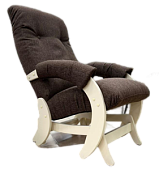 Кресло-маятник Неаполь Модель 12 (Дуб шампань-эмаль/Ткань Коричневый Malta 15 А)