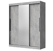 Шкаф-купе с зеркалом Лето-3 1.7 (Цемент светлый)