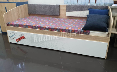 Кровать Энерджи (Дуб сонома/Белый)