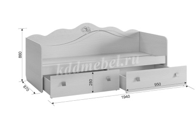 Кровать Фэнтези (Рамух белый)