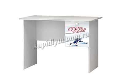 Стол письменный Смарти (Белый/Фотопечать Хоккей)
