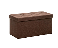 Пуф Leset Леда складной с крышкой (Ткань рогожка коричневый Laguna 233)