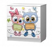 Комод Смарти (Белый/Фотопечать Совята)