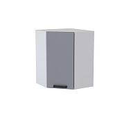 Шкаф верхний угловой сушка УС кухня Кампео (Белый/Гранит софт матовый)