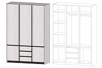 Шкаф Бостон 3-х створчатый (Анкор светлый)