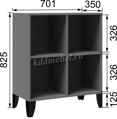 Стеллаж открытый ГС-1 Гира (Белый)