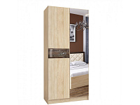 Шкаф Мадлен 2-х створчатый (Дуб сонома/Дуб Шале мореный)