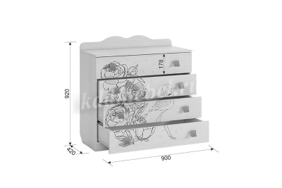 Комод Фэнтези (Рамух белый)