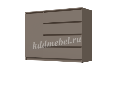 Комод Вега Люкс 1Д-4Я (Мокко)