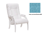 Кресло для отдыха Консул Модель 61 (Дуб молочный/Ткань рогожка голубой Montana 602)