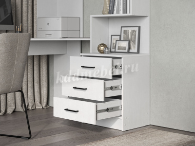 Стол компьютерный Брауни левый (Белый текстурный)