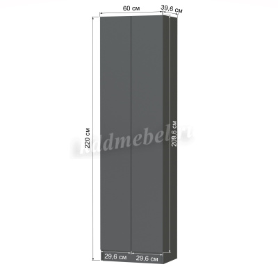 Шкаф платяной Руэлла (Графит серый)