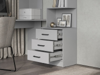 Компьютерный стол Брауни Левый прибл1 Шиншилла серая