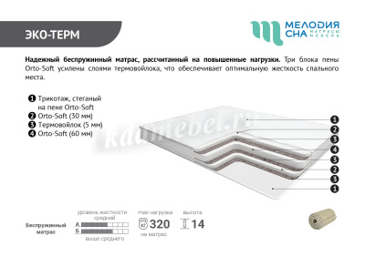 Матрас Эко-терм 1400*2000