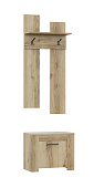 Тумба с вешалкой Квадро-42 (Дуб Делано светлый)