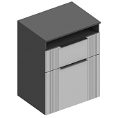 Тумба 1ств. с ящиком и нишей Вита (Темно-серый лофт/Силк маус серый)