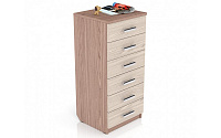 Комод Гармония КМ 602 6 ящиков (Ясень шимо темный/Ясень шимо светлый)
