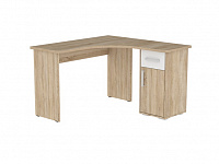 Стол компьютерный угловой 1200 Лайт-1 (Дуб сонома/Белый)