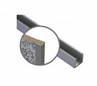 Планка алюминиевая 4мм к стеновой панели завершающая (торцевая) 