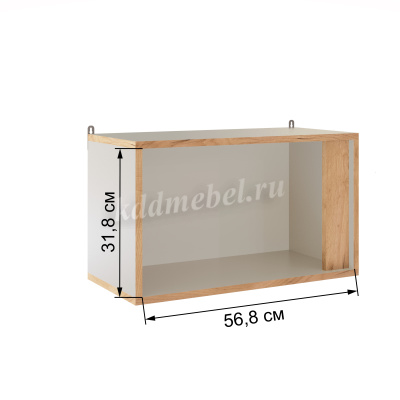 Полка закрытая Асцелла (Белый/Графит серый)