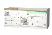 Кровать Смарти-3 с ящиками (Белый/Фотопечать Совята)