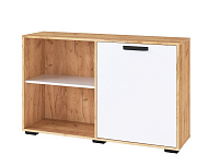 Тумба Квартет-13 (Дуб крафт золотой/Белый древесные поры)