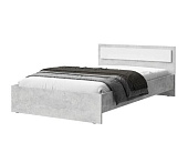 Кровать Лето 1.2 с настилом (Цемент светлый/Белый)