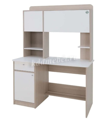 Стол компьютерный Котофей (Ясень шимо светлый/Белый)