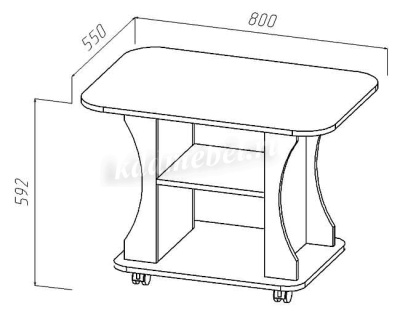 Стол журнальный Дипломат (Дуб молочный)