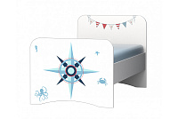 Кровать Смарти (Белый/Фотопечать Маяк)