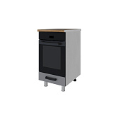 Шкаф нижний духовой 45Д кухня Осло без столешницы (Белый/Карбон платина) 
