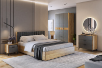 Спальный гарнитур  Адам К2 дуб крафт золотой графит