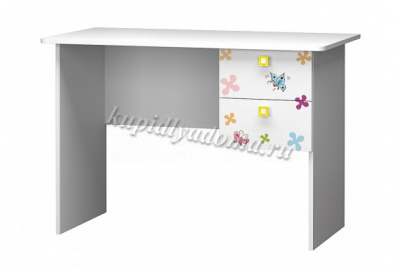 Стол письменный Смарти (Белый/Фотопечать Совята)