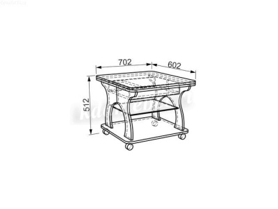 Стол журнальный Купер (Дуб млечный)