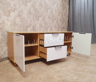 Тумба Остин 1500 (Бунратти/Белый/Ромб)