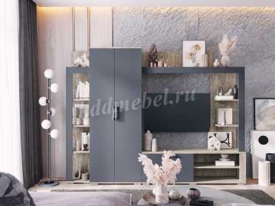 Гостиная Невада (Крафт серый/Графит)