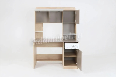 Стол компьютерный Котофей (Дуб сонома/Белый)